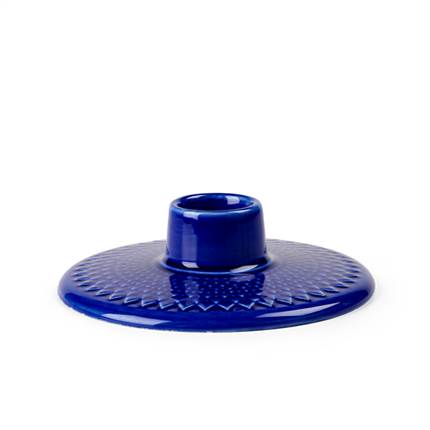 Lyngby Porcelæn Rhombe Color Kronelysestage h 3 cm - Mørk blå